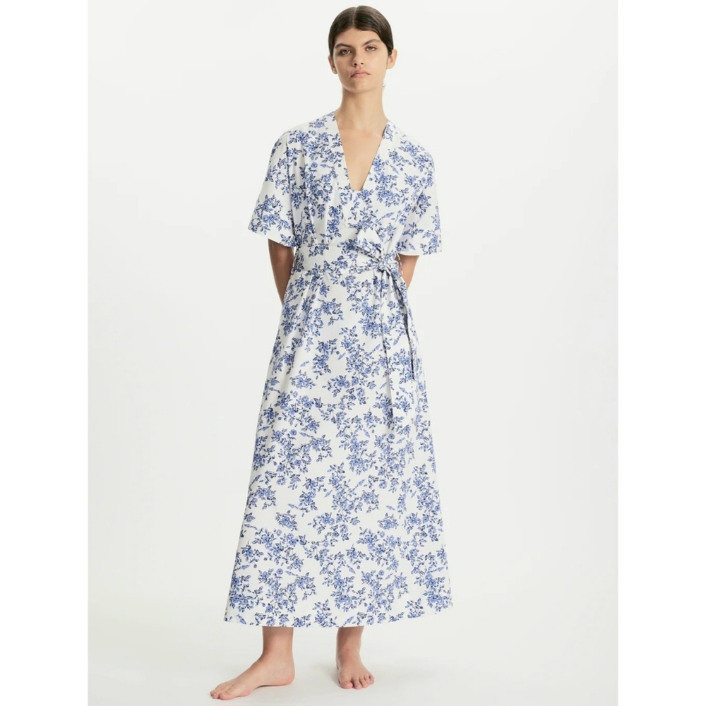 NWT Emilia Wickstead × Passalacqua Ankita Kaftan Dress Blue Rose size 4